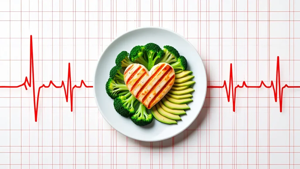 Heart-healthy grilled chicken with olive oil and vegetables - lean protein for cardiovascular wellness