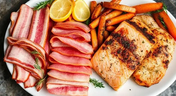 Packaged bacon and deli meats - these processed meats are proven worst foods for gut health due to harmful preservatives