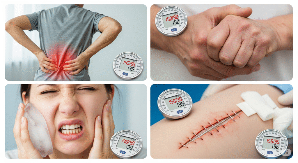 Proof that joint pain leads to high blood pressure readings in real-time